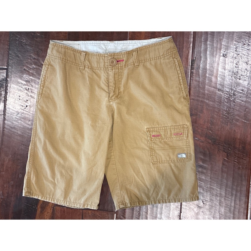 The North Face A5 Series Shorts Womens 6 Tan Ripstop Cargo Hiking YG2 AYE4
